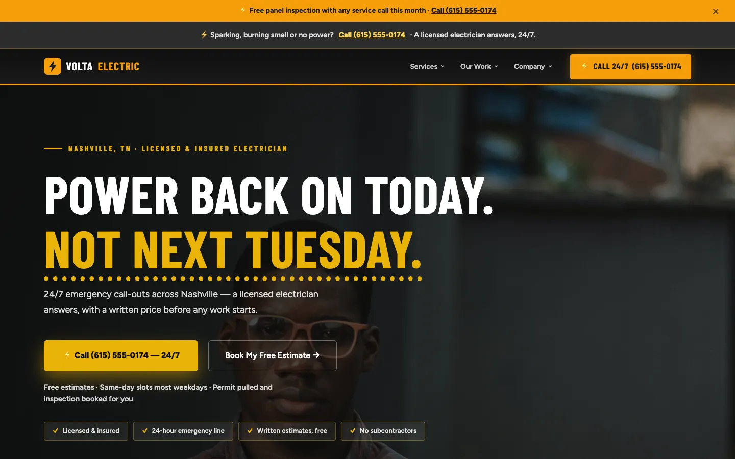 Volta Electric Co. website